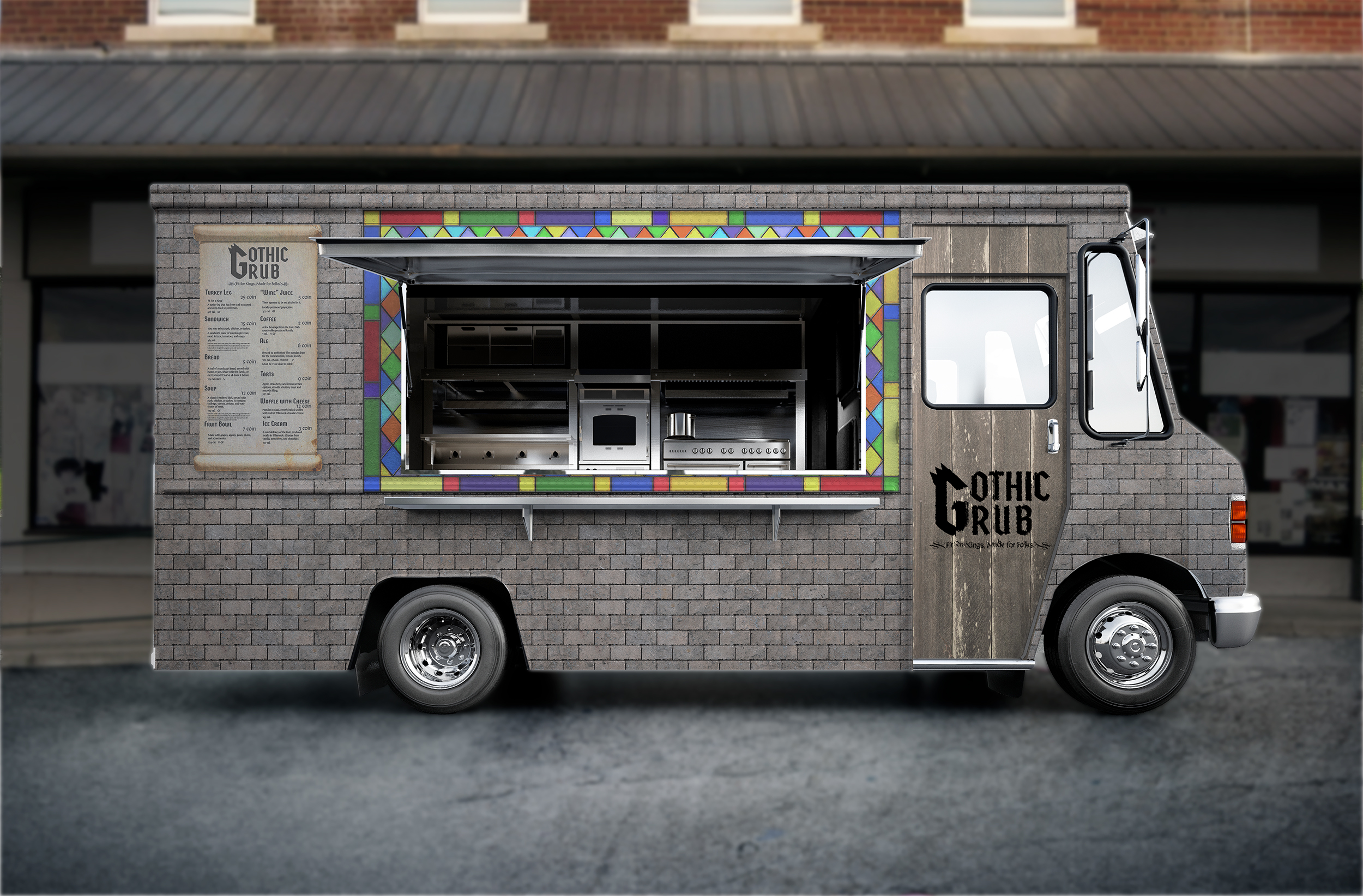 mockup of the food truck